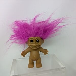Vintage Russ Troll Doll 4" Pink Hair